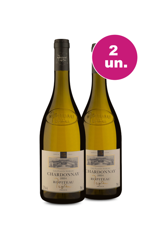 Kit 2 - Ropiteau Frères Les Plants Nobles Chardonnay - Oferta Absurda Black Wine