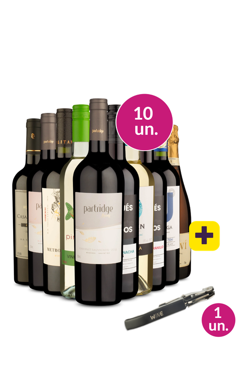 Kit 10 - Degustação Completa + Saca Rolhas Grátis - Oferta Absurda