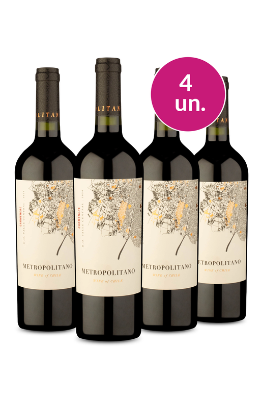 Kit 4 - Metropolitano D.O. Valle Central Carménère - Exclusivo We
