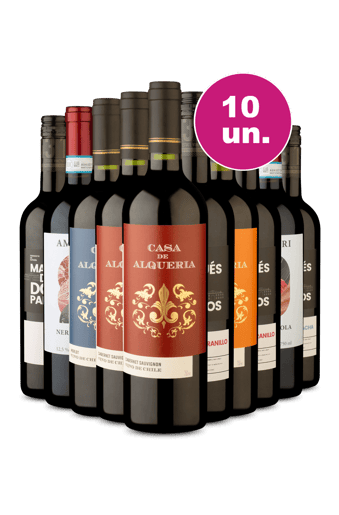 Kit 10 - 25,90 por Garrafa - Tintos Amados 