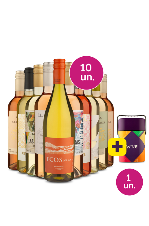 Kit 10 - Brancos e Rosés Refrescantes + Cooler Retrô Grátis - Exclusivo We