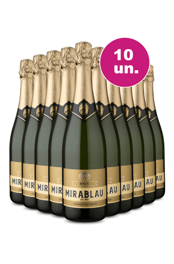 Kit 10 - Espumante Mirablau Branco Brut - Exclusivo WE