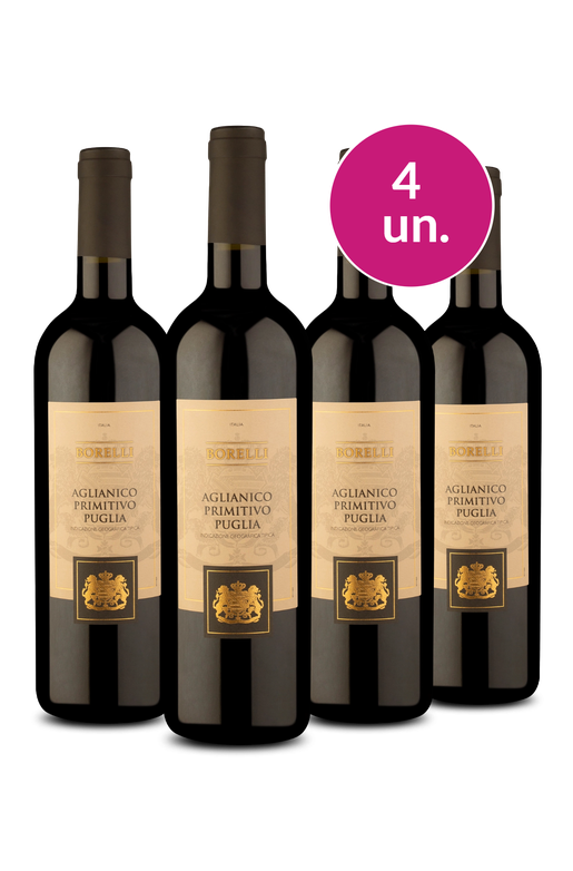 Kit 4 - Borelli Aguanico I.G.T. Puglia Primitivo 2024 - Exclusivo We