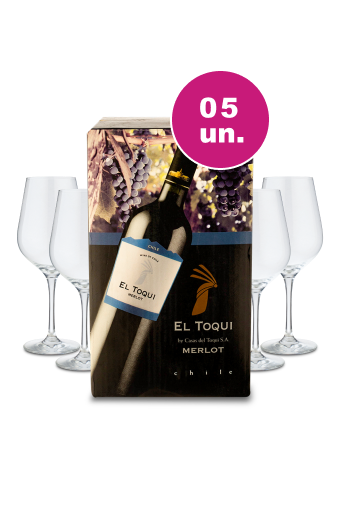Kit Especial - El Toqui 2 L + 4 Taças de Cristal