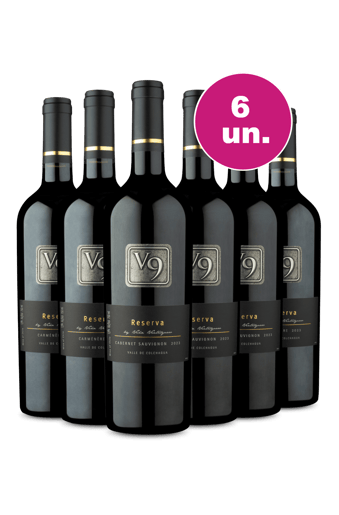 Kit 6 - Tintos V9  Reserva por R$36,90 por Garrafa - Oferta Prime Day
