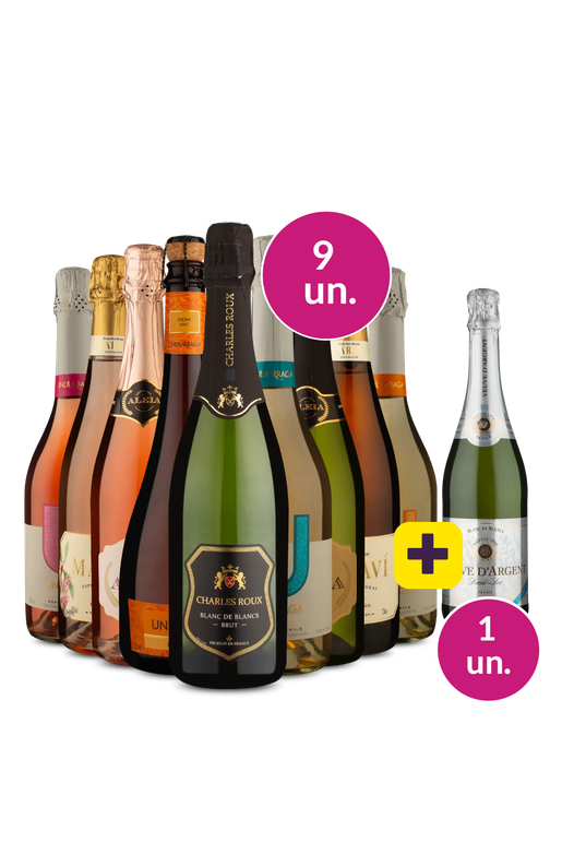 Kit 9 - Espumantes para Brindar + Veuve D'Argent Grátis - Oferta Absurda