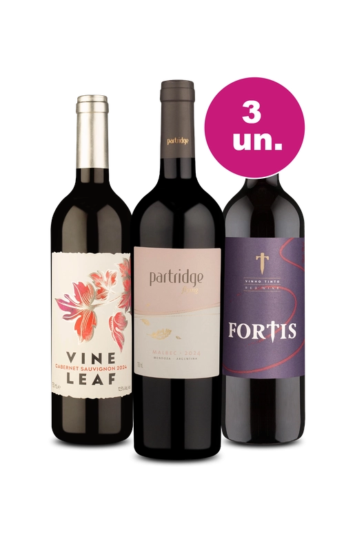 Kit 3 - Tintos Bacanas por R$99