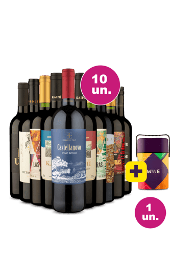 Kit 10 - Tintos para o dia a dia + Cooler Retrô Grátis - Exclusivo We