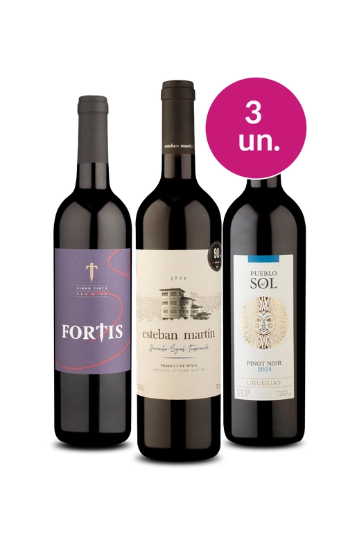 Kit 3 - Sabores Tintos por R$99