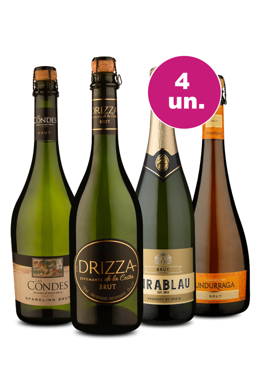 Kit 4 - Espumantes Brut - Oferta Absurda Black Wine