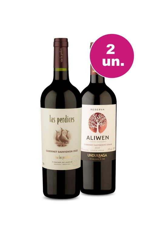 Kit 2 - Las Perdices Cabernet Sauvignon e Aliwen Reserva Cabernet Sauvignon Syrah