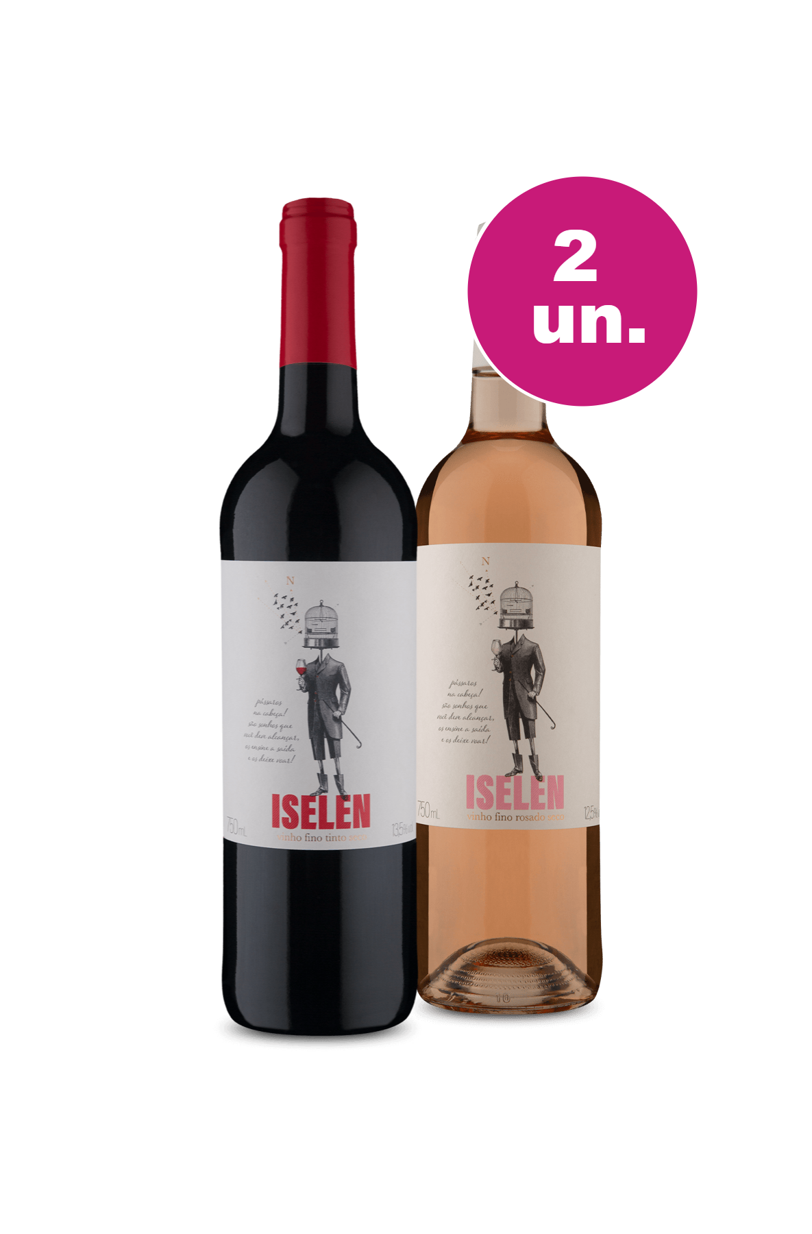 Kit 2 Iselen Rosé e Tinto Oferta Insana Wine Wine