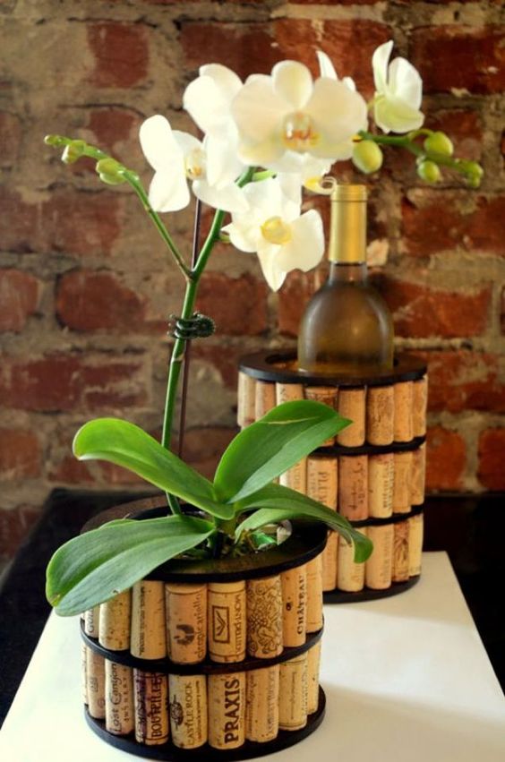 Decoração com rolhas