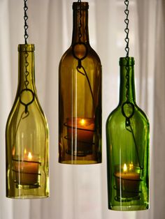 Garrafas de vinho na decoração