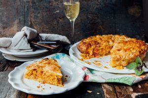 Torta de siri e camarão